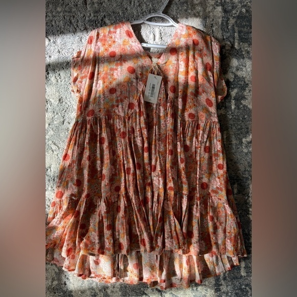 C&V Chelsea & Violet Floral Print Cap Sleeve Babydoll Mini Dress - Picture 3 of 8